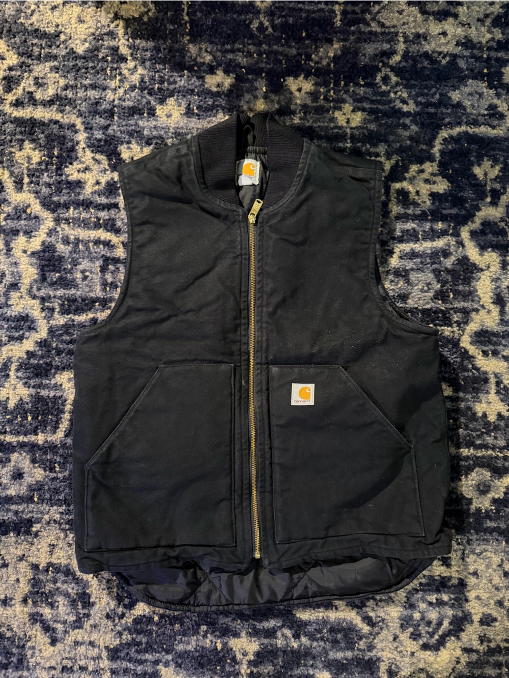 Carhartt Black Quilted Work Vest